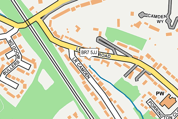 BR7 5JJ map - OS OpenMap – Local (Ordnance Survey)