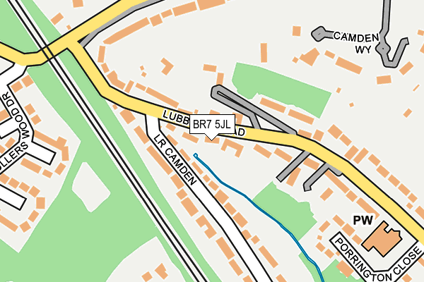 BR7 5JL map - OS OpenMap – Local (Ordnance Survey)