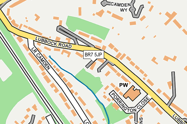BR7 5JP map - OS OpenMap – Local (Ordnance Survey)