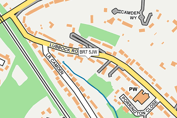 BR7 5JW map - OS OpenMap – Local (Ordnance Survey)