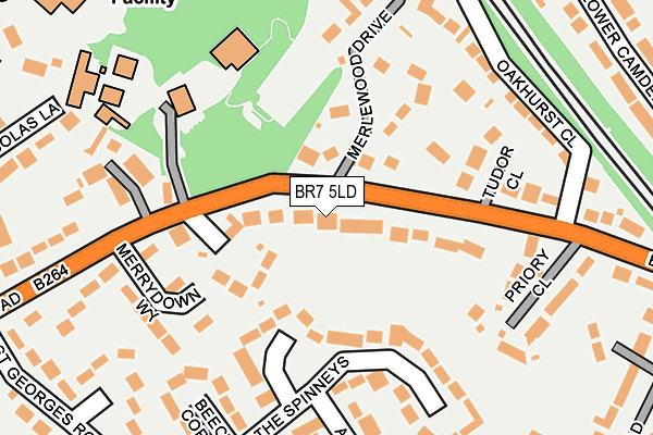BR7 5LD map - OS OpenMap – Local (Ordnance Survey)