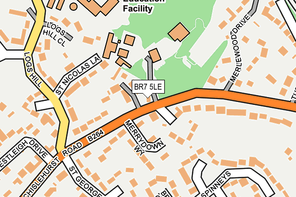 BR7 5LE map - OS OpenMap – Local (Ordnance Survey)
