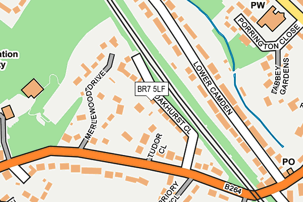 BR7 5LF map - OS OpenMap – Local (Ordnance Survey)