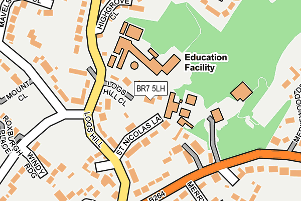 BR7 5LH map - OS OpenMap – Local (Ordnance Survey)
