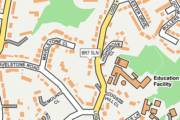 BR7 5LN map - OS OpenMap – Local (Ordnance Survey)