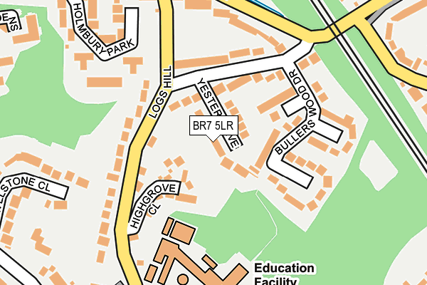 BR7 5LR map - OS OpenMap – Local (Ordnance Survey)