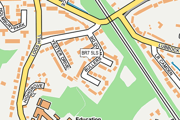 BR7 5LS map - OS OpenMap – Local (Ordnance Survey)