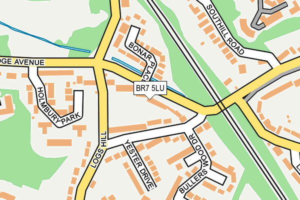 BR7 5LU map - OS OpenMap – Local (Ordnance Survey)