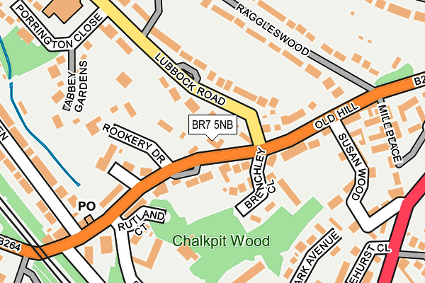 BR7 5NB map - OS OpenMap – Local (Ordnance Survey)