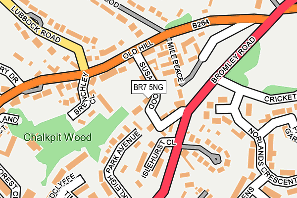 BR7 5NG map - OS OpenMap – Local (Ordnance Survey)