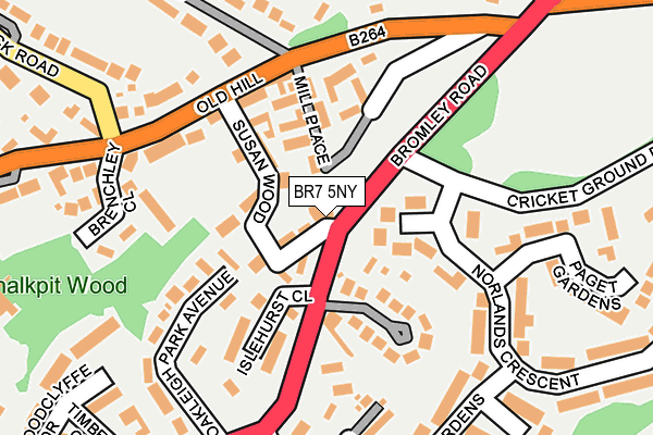 BR7 5NY map - OS OpenMap – Local (Ordnance Survey)