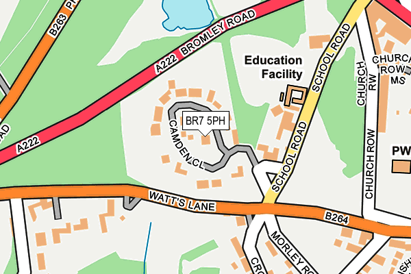 BR7 5PH map - OS OpenMap – Local (Ordnance Survey)
