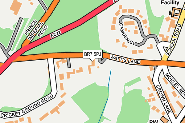 BR7 5PJ map - OS OpenMap – Local (Ordnance Survey)