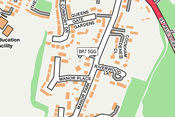 BR7 5QG map - OS OpenMap – Local (Ordnance Survey)
