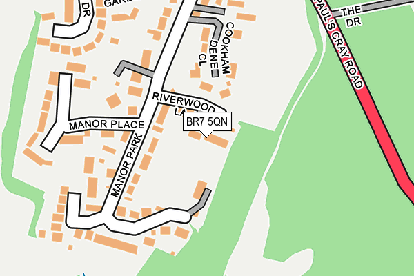 BR7 5QN map - OS OpenMap – Local (Ordnance Survey)