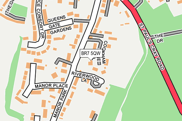 BR7 5QW map - OS OpenMap – Local (Ordnance Survey)