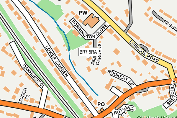 BR7 5RA map - OS OpenMap – Local (Ordnance Survey)