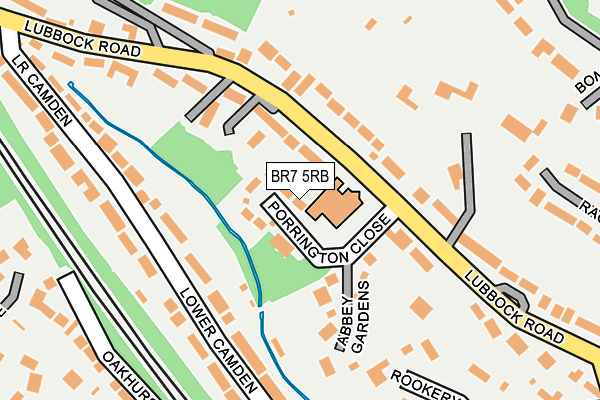 BR7 5RB map - OS OpenMap – Local (Ordnance Survey)