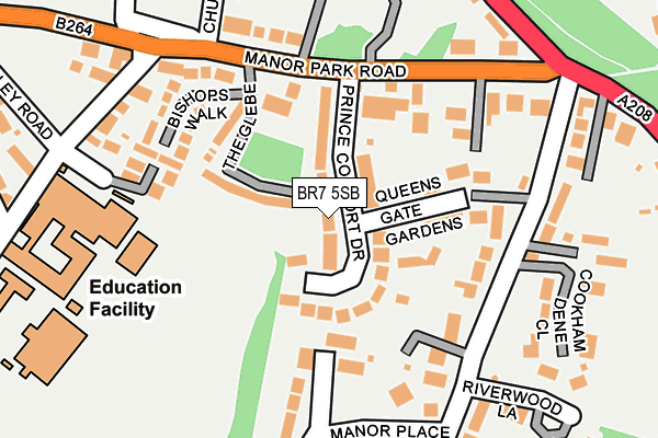 BR7 5SB map - OS OpenMap – Local (Ordnance Survey)