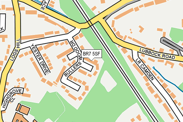 BR7 5SF map - OS OpenMap – Local (Ordnance Survey)