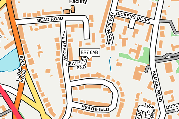 BR7 6AB map - OS OpenMap – Local (Ordnance Survey)