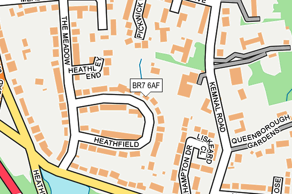 BR7 6AF map - OS OpenMap – Local (Ordnance Survey)