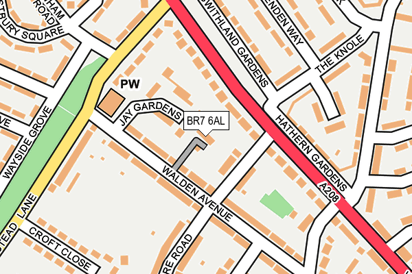 BR7 6AL map - OS OpenMap – Local (Ordnance Survey)