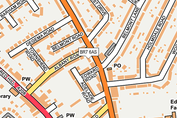 BR7 6AS map - OS OpenMap – Local (Ordnance Survey)