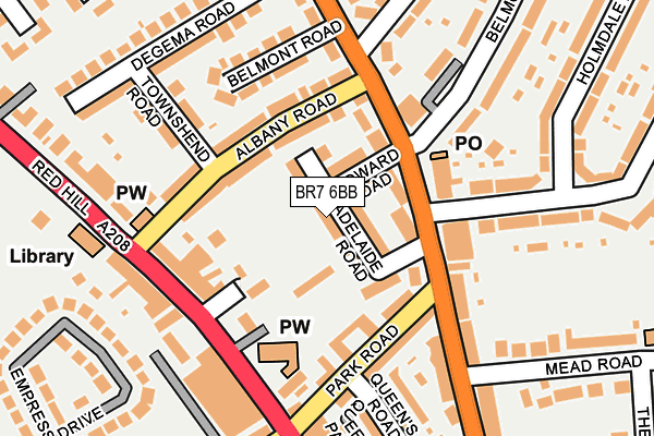 BR7 6BB map - OS OpenMap – Local (Ordnance Survey)