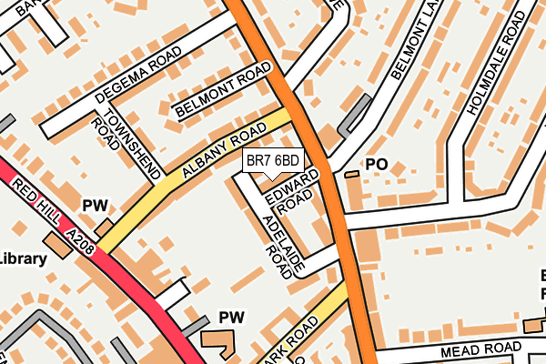 BR7 6BD map - OS OpenMap – Local (Ordnance Survey)