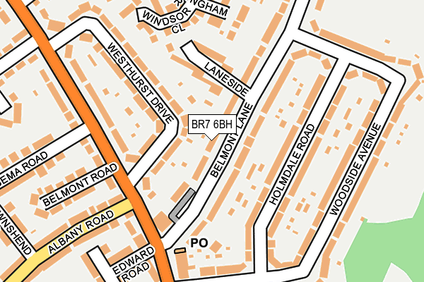 BR7 6BH map - OS OpenMap – Local (Ordnance Survey)