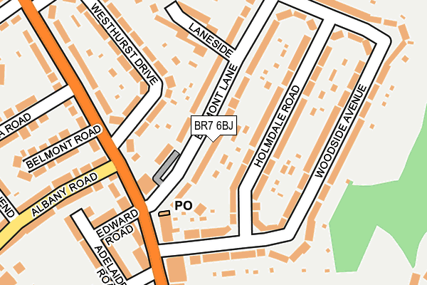 BR7 6BJ map - OS OpenMap – Local (Ordnance Survey)