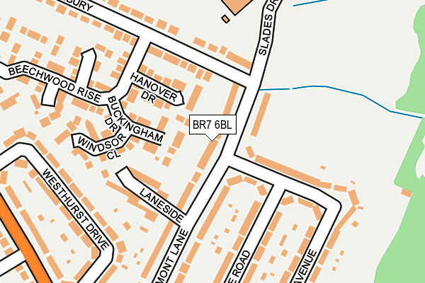 BR7 6BL map - OS OpenMap – Local (Ordnance Survey)