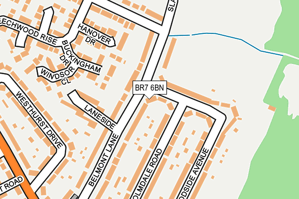 BR7 6BN map - OS OpenMap – Local (Ordnance Survey)