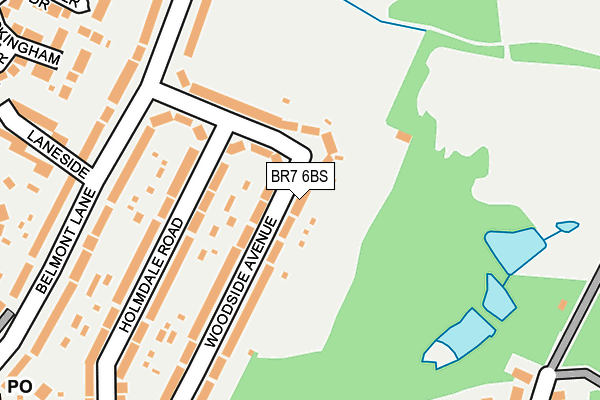 BR7 6BS map - OS OpenMap – Local (Ordnance Survey)