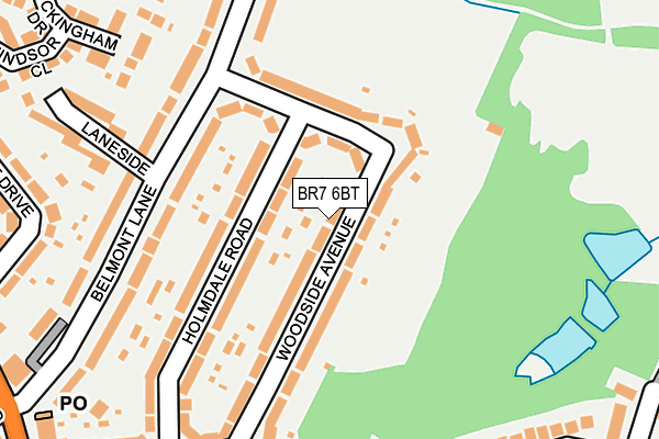 BR7 6BT map - OS OpenMap – Local (Ordnance Survey)