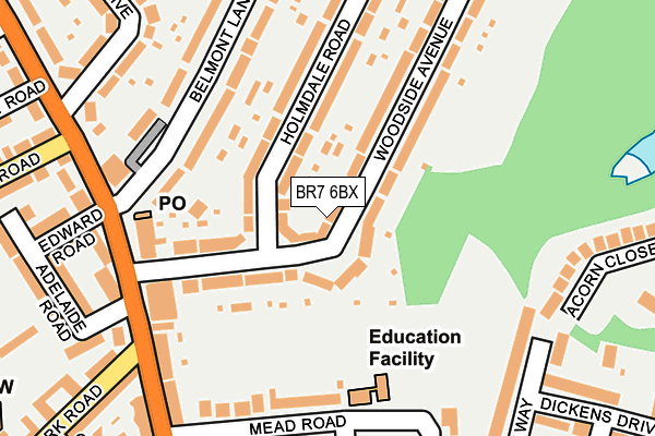 BR7 6BX map - OS OpenMap – Local (Ordnance Survey)