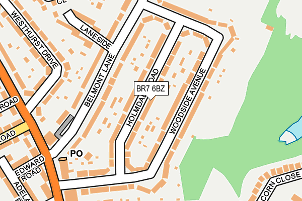 BR7 6BZ map - OS OpenMap – Local (Ordnance Survey)
