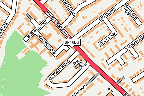 BR7 6DG map - OS OpenMap – Local (Ordnance Survey)