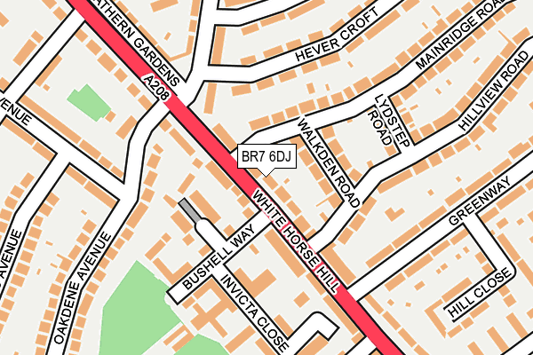 BR7 6DJ map - OS OpenMap – Local (Ordnance Survey)