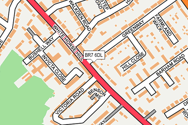 BR7 6DL map - OS OpenMap – Local (Ordnance Survey)
