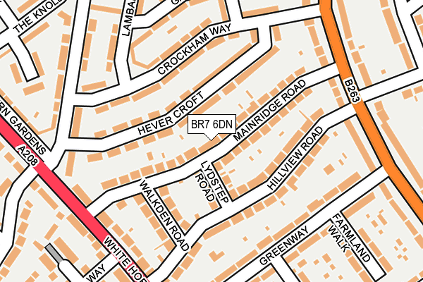 BR7 6DN map - OS OpenMap – Local (Ordnance Survey)