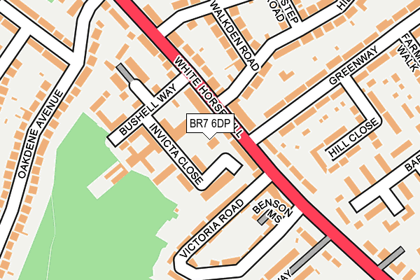 BR7 6DP map - OS OpenMap – Local (Ordnance Survey)