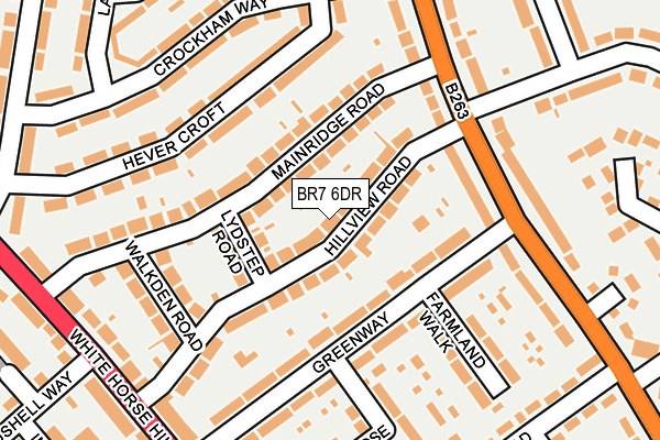 BR7 6DR map - OS OpenMap – Local (Ordnance Survey)
