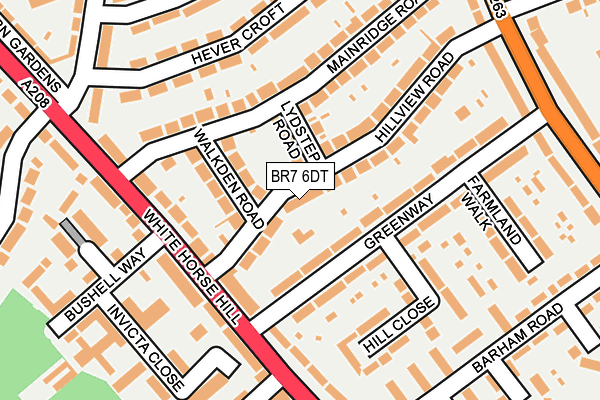 BR7 6DT map - OS OpenMap – Local (Ordnance Survey)