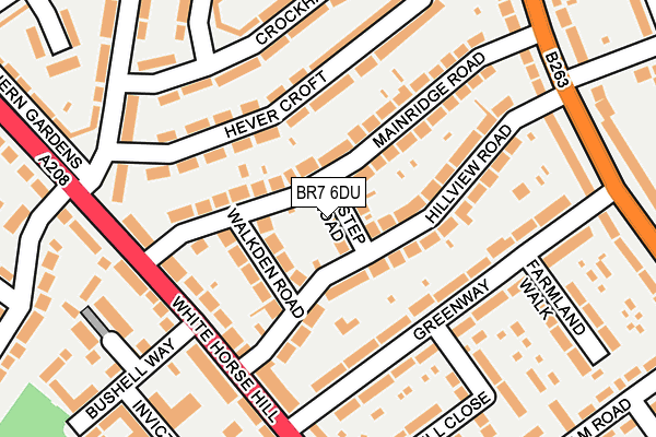 BR7 6DU map - OS OpenMap – Local (Ordnance Survey)
