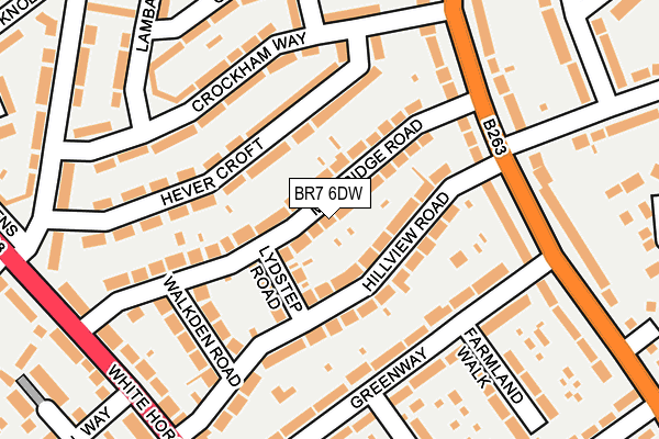 BR7 6DW map - OS OpenMap – Local (Ordnance Survey)