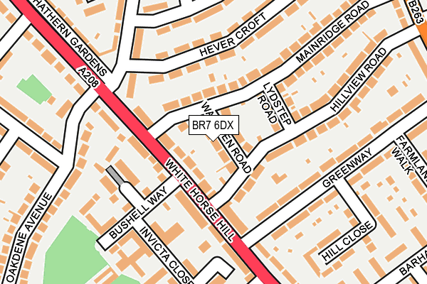 BR7 6DX map - OS OpenMap – Local (Ordnance Survey)