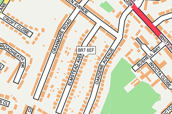 BR7 6EF map - OS OpenMap – Local (Ordnance Survey)