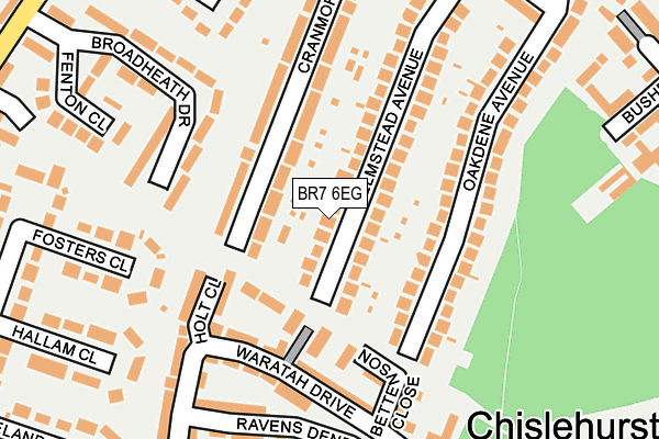 BR7 6EG map - OS OpenMap – Local (Ordnance Survey)